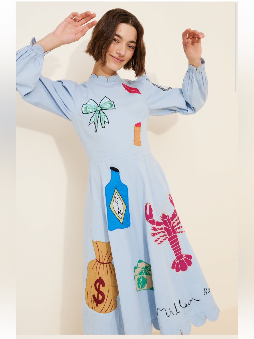 Anthropologie Stella Nova Whimsical Million Dollar Baby Dress Patchwork